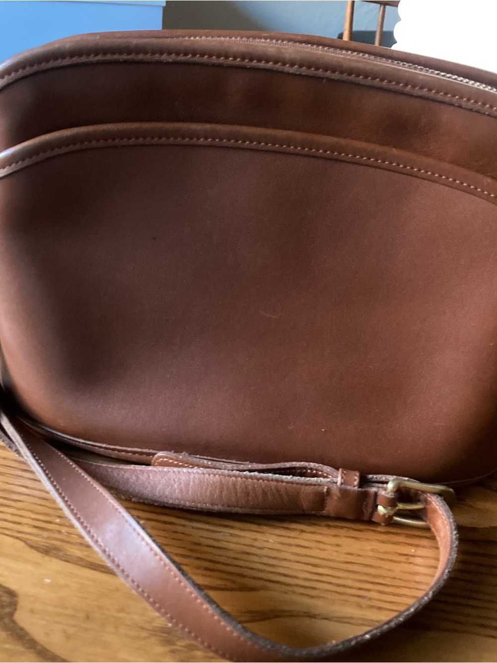 Vintage Coach Brown Leather Crossbody Bag